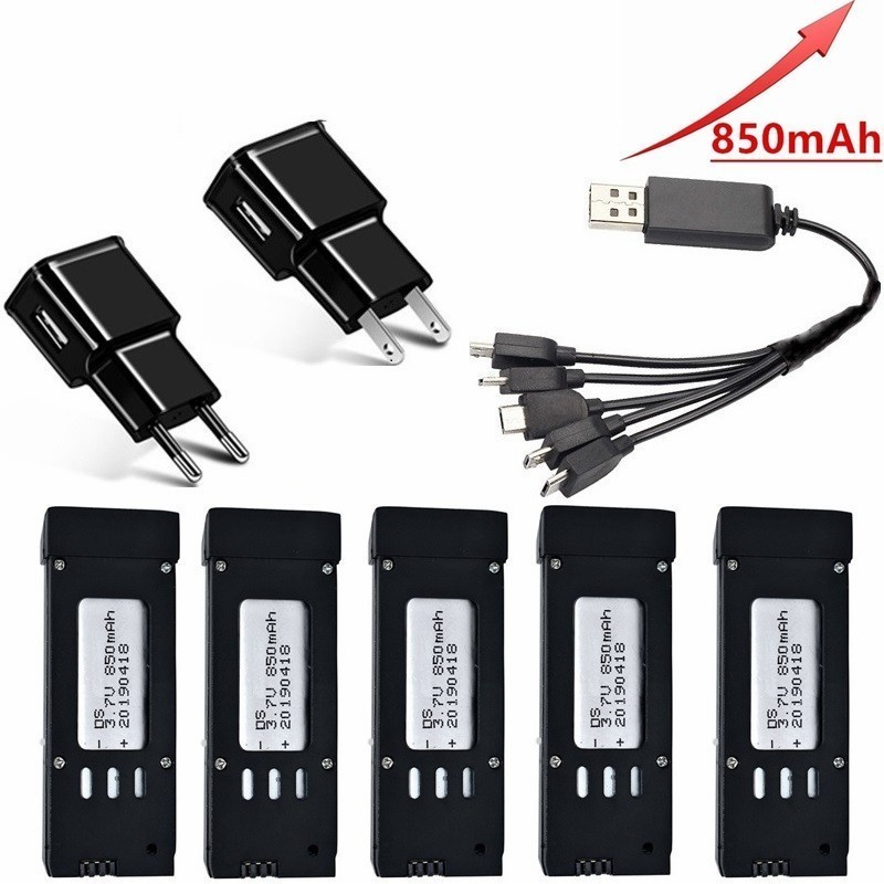 (5 Trong 1 ) 3.7V 850MAh Lipo  - đánh giá và giá Eachine Drone E58